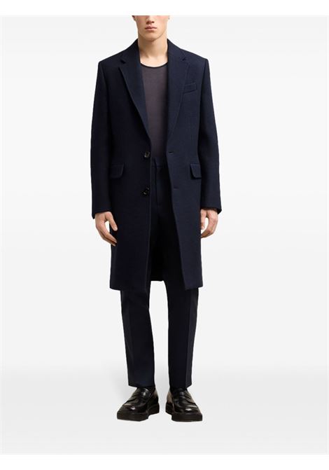 single breasted coat man navy in wool AMI PARIS | HCO010.WV00494011